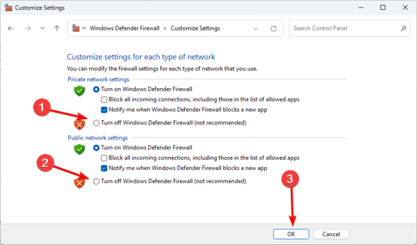 turn firewall off 600x353 - How to Fix Error Code 30174-4 When Installing Microsoft Office