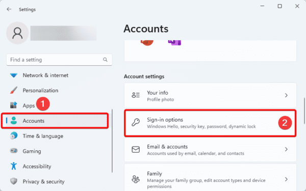 Account settings 600x375 - Top Ways to Fix Your PIN Is No Longer Available on Windows 11