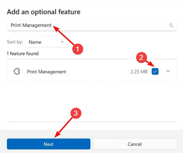 Adding print management 600x504 - Missing Right-click Print on the Windows 11 File Explorer: Best Fixes