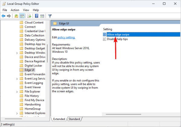 Allow swipe 600x422 - Top Ways to Disable Left Swipe on Windows 11