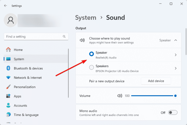 Open speaker 600x400 - Adjust Audio Balance (Left and Right) on Windows 11: Top Solutions