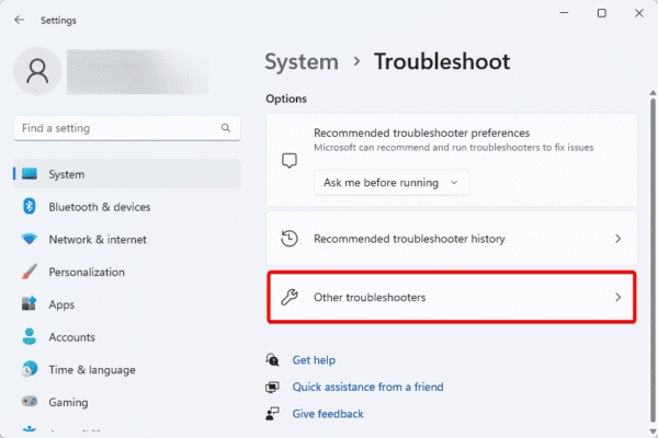 Other troubleshooters 600x400 - Fix No Internet, Secured Error on Windows 11