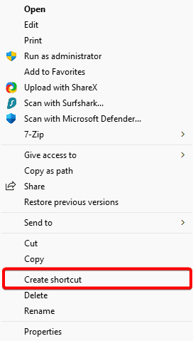 create shortcut - How to Pin a Batch File to the Windows 11 Taskbar