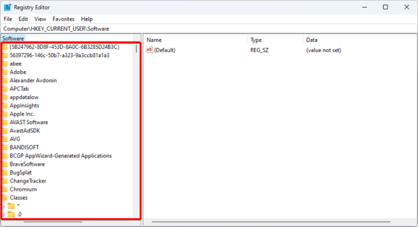 left over registry keys 600x326 - Best Ways to Remove Software Leftovers on Windows 11