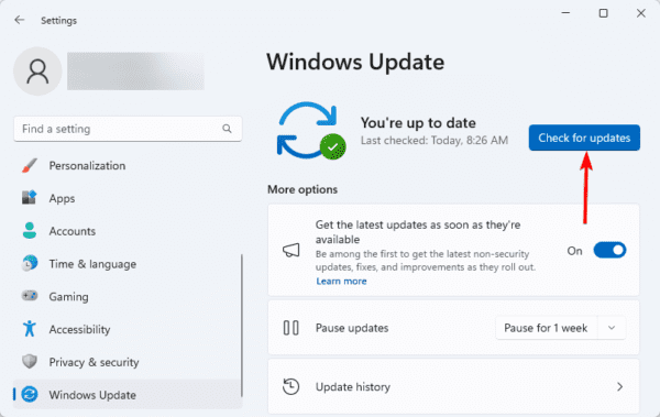 Check for updates 600x379 - Windows 11 Keeps Beeping or Chiming: Top Fixes