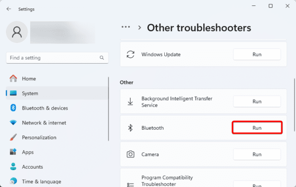 Run Bluetooth troubleshooter 600x379 - Best Fixes When the Phone Link App Is Not Working on Windows 11