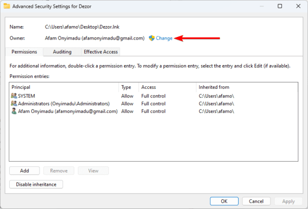 change settings 600x407 - How to Make a Program Available to All Users on Windows 11