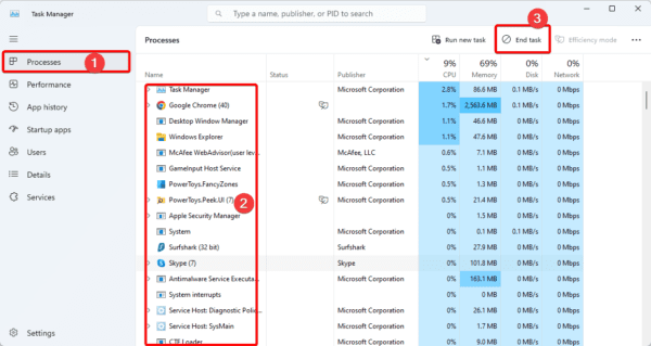 End running process 600x319 - Games Crashing on Windows 11: Top Fixes