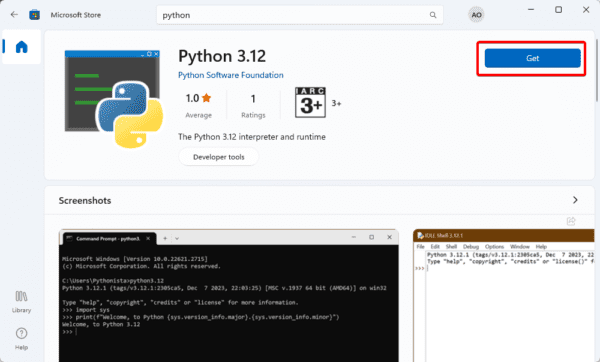 Get Python 600x362 - How to Install Python on Windows 11: Easy Steps