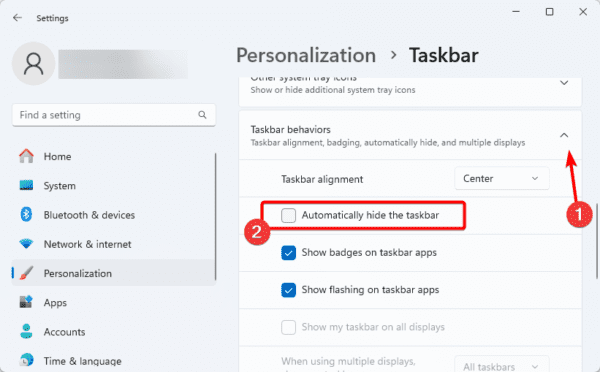 Hide the taskbar 600x372 - Top Ways to Hide the Taskbar on Windows 11