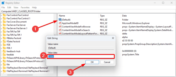edit default key 600x265 - Windows 11 Create New Folder Option Disappeared: Fixed