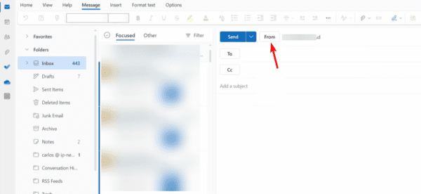 mail compose 600x276 - How to Create and Use Microsoft Account Email Alias for Outlook