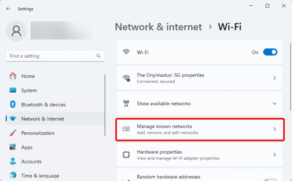 manage known networks 600x372 - Enable DNS Over HTTPS on Windows 11: Easy Steps