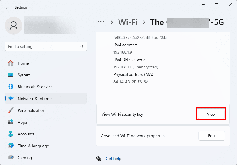 how to show password wifi in windows 11