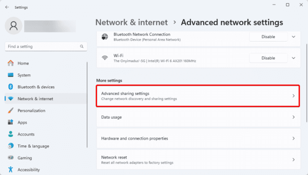 Advanced sharing settings 600x341 - Network Discovery Is Turned Off Windows 11 Error: Top Fixes