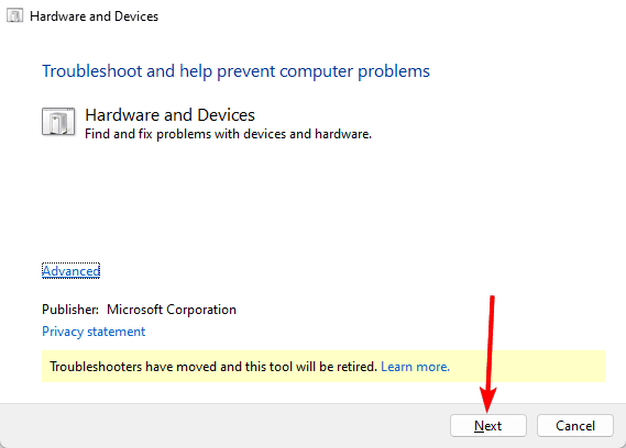 Running the troubleshooter - Windows 11 Mouse Cursor Disappeared: Top Fixes