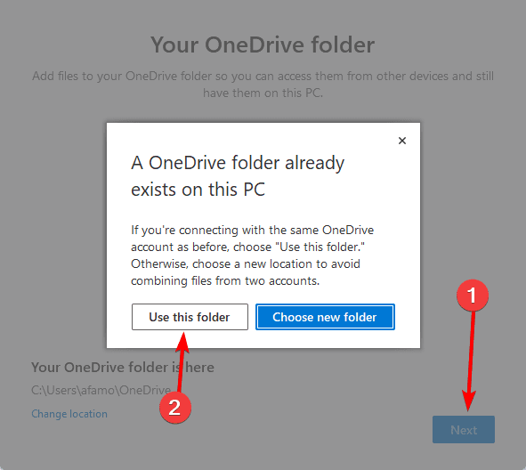 Use this folder - Top Fixes When OneDrive is Not Showing in File Explorer in Windows 11