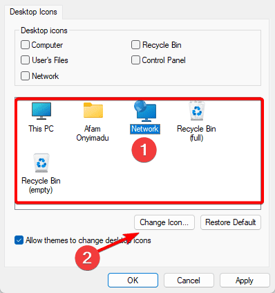 Customize icons Windows 11
