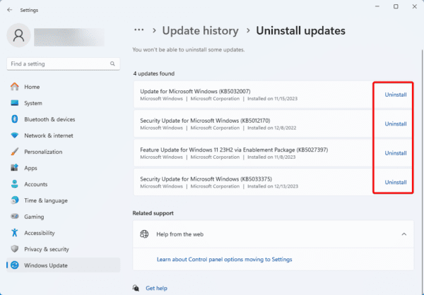 uninstall updates 2 600x418 - Windows 11 Task Manager Not Showing GPU Usage: Top Fixes