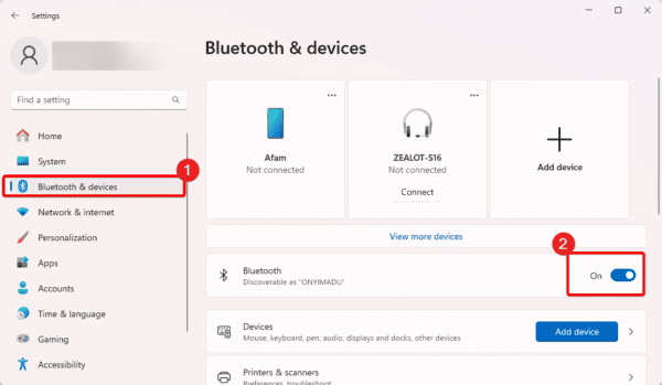 Bluetooth switch 600x349 - Windows 11 Wireless Mouse Not working: Top Fixes