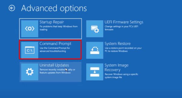 Command Prompt 1 600x325 - Automatic Repair Couldn’t Repair Your Windows 11 PC: Fixed