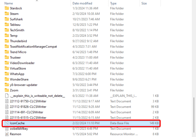 how to delete iconcache db windows 11