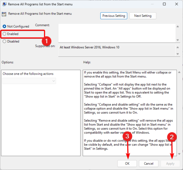 Enable remove recommendation 600x556 - Windows 11 Remove Recommended Section from Start Menu Not Working: Fixed