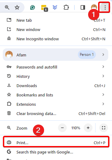 Print options - Can’t Print From Google Chrome on PC: Fixed