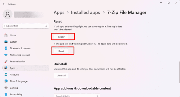 Repair corrupted app 600x325 - Top Fixes for Corrupted Icons and Shortcuts in Windows 11