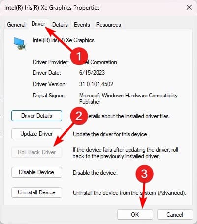 Roll back Windows driver - Best Fixes for No HDMI Signal From Your Device in Windows 11