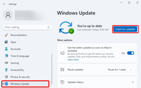 Update the windows OS 600x376 - How to Fix No Battery Is Detected in Windows 11