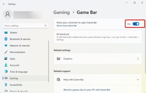 Gaming bar toggle 600x385 - Gaming Features Aren’t Available for the Windows Desktop: Best Fixes