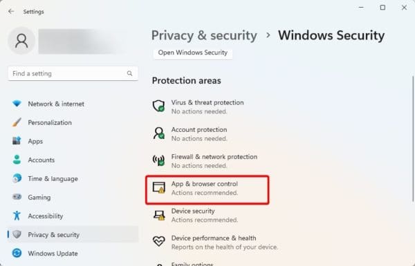 Opening App and Browser Control 600x385 - Enable or Disable Smart App Control in Windows 11: Top Ways