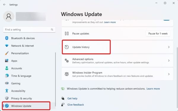 Opening update history 600x374 - Best Fixes When Windows Lock Screen is in Another Language