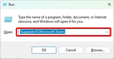 Opening Teams cache - windows 11 teams not working