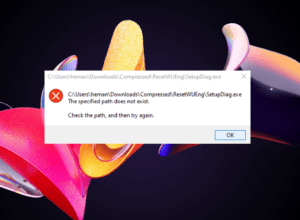 unable to run exe files