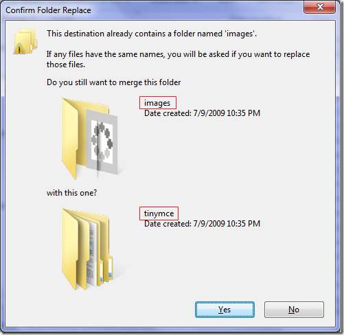 replacemergefolderinWindows7 - How to merge folders in Windows 7